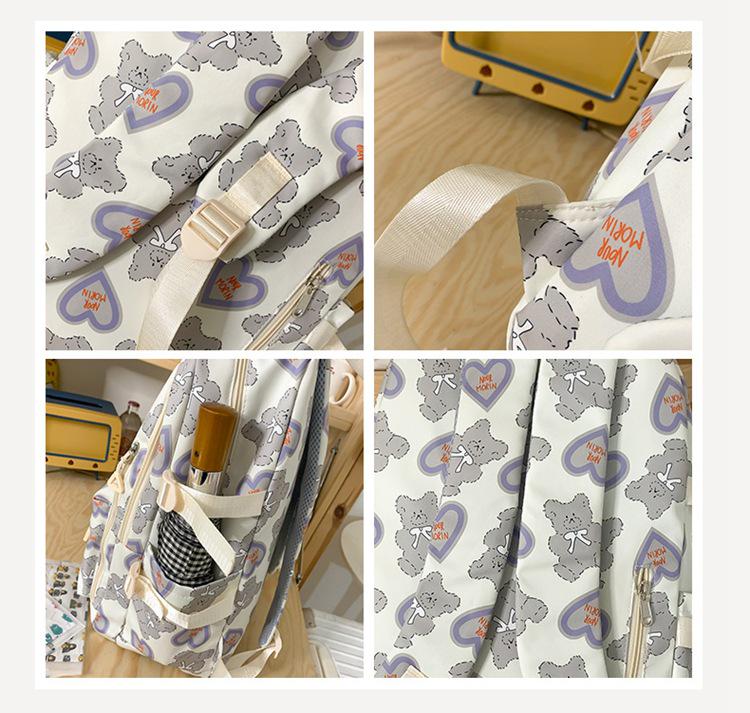 Large Capacity Cute Backpack for Girls - Suitable for Middle & High School Students, Grades 3-5, Double Shoulder Travel Bag