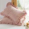 45x75cm Solid Color Cotton Pillowcase Adult Home Double-layer Lotus Leaf Lace Pillow Core Cover Enlarge Widen Fix The Non Displaced Pillow Covers