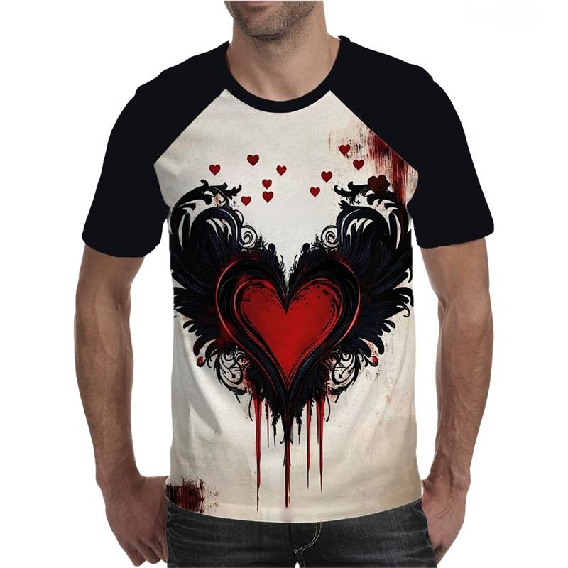 Trendy Letters Graphic T Shirts For Men Summer Fashion Hip Hop 3D Printed Crew Neck Tshirts Casual Streetwear Oversized Tees