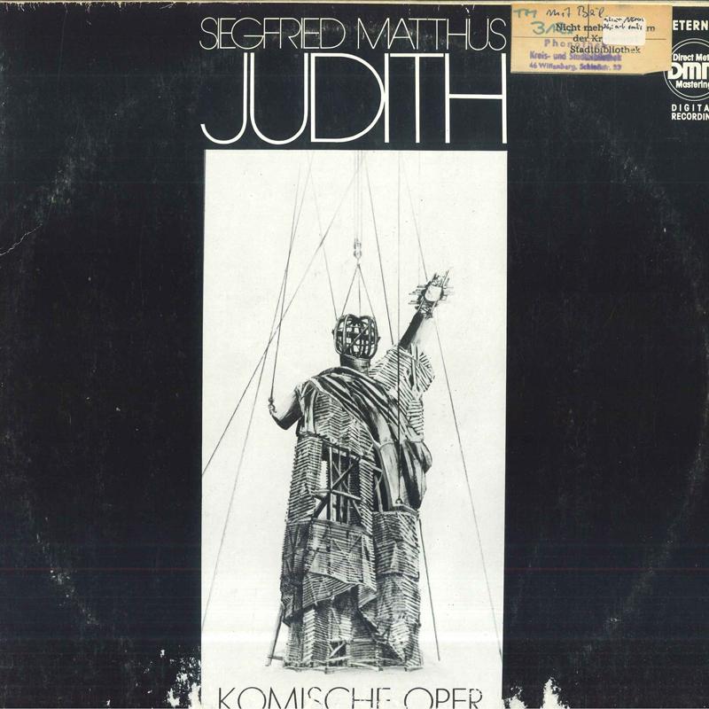 

LP Record SIEGFRIED MATTHUS Judith Komische Oper 725137 ETERNA Germany Classical Used
