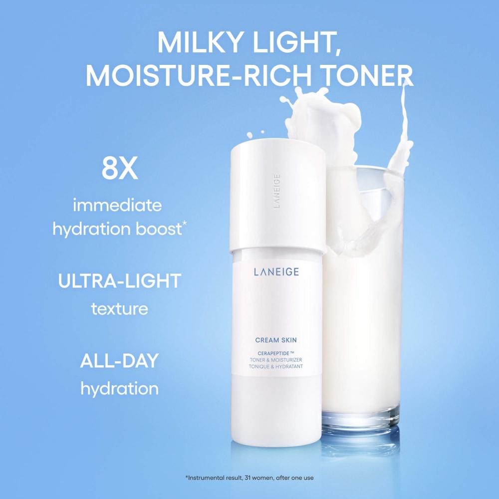 Laneige Refillable Milky Toner With Ceramides And Peptides 1 Pump