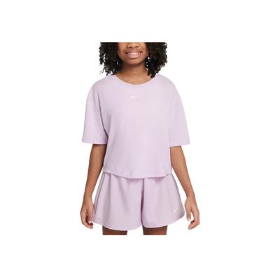 Dri-Fit One Relaxed Soft Quick-Dry Short Sleeve T-Shirt Kids Tops White FZ5602-537