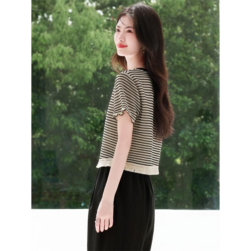 Women's Striped Short Sleeve T-Shirt