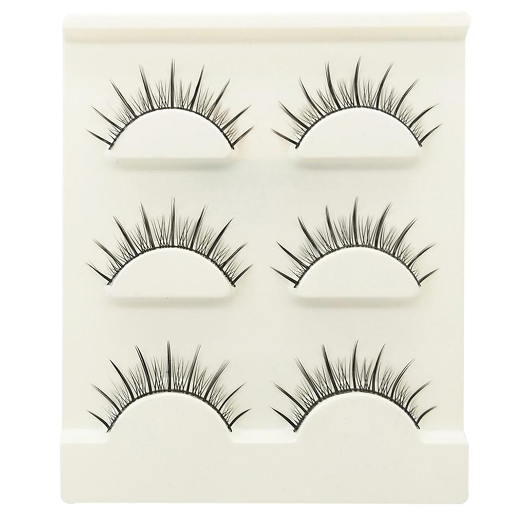 3Pairs Fashion False Eyelashes Long Lashes Extension Natural Looking Fake Eyelashes for Women Girls Party Daily Makeup