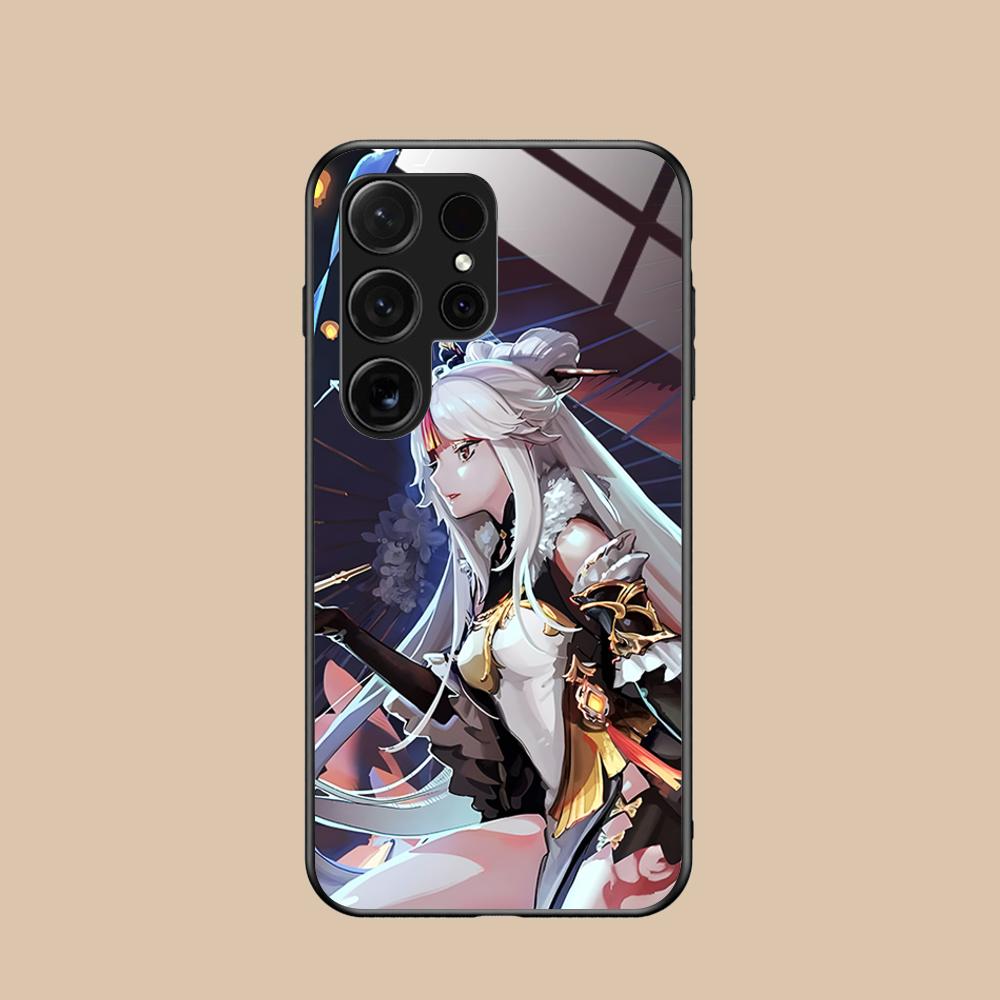 Game GI Ningguang Glass Mobile Phone Case for Samsung Galaxy S26 S25 S24 S23 S22 S21 S20 Note20 Plus FE Ultra Colorful Cover