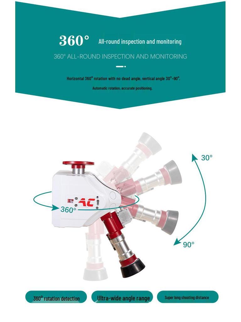 Automatic Fire Water Cannon: 20L Intelligent Extinguishing and 30L Tracking Jet Device for Warehouse Fire Protection.