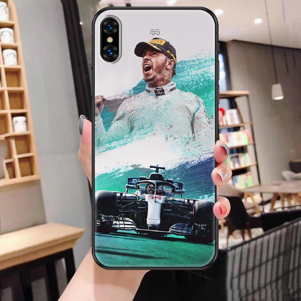 Racing Racer Lewis Hamilton 44 Phone Case Cover Hull For Iphone 5 5s Se 2 6 6s 7 8 12 Mini Plus X XS XR 11 PRO MAX Black