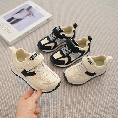 Children's Sports Shoes Spring 2025 New Leather Surface Breathable Boys' Shoes Soft Sole Non-slip Girls' Shoes Dexun Forrest Gump Shoes