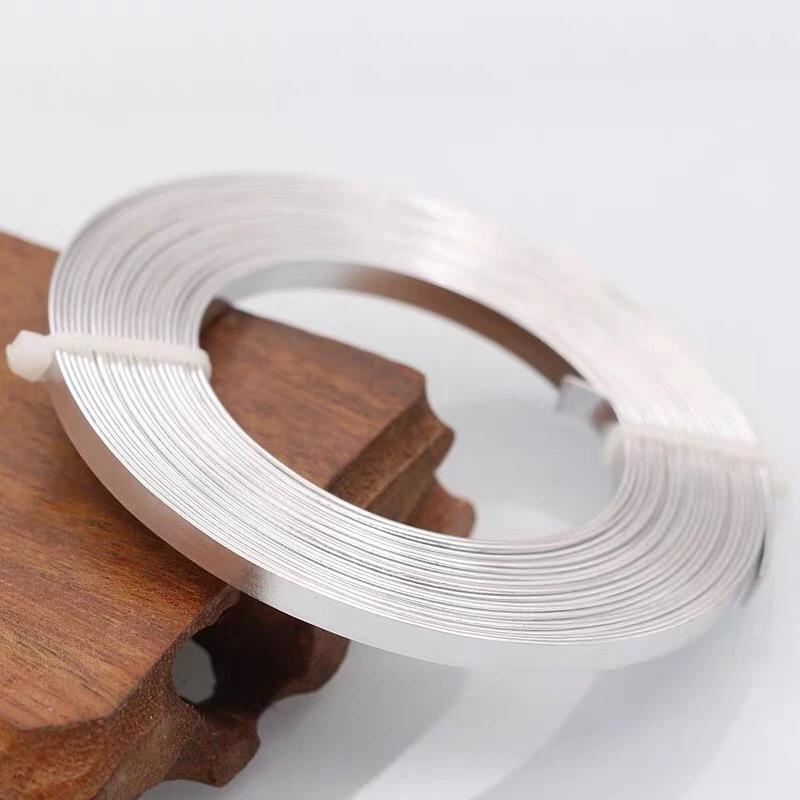 5Meters / Piece 3mmx1mm Colour Flat Aluminum Wire Soft Metal Floristry Wire For DIY Handmade Jewelry Crafts Modeling Accessories