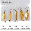 5Pcs Spoon Fishing Lure Spinnerbaits with Plastic Box