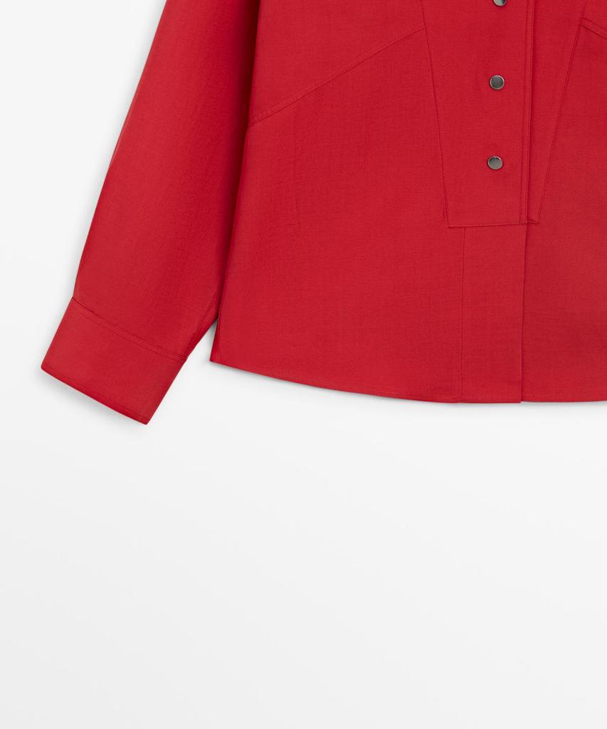 Masimodutti Snap Button Fluid Shirt