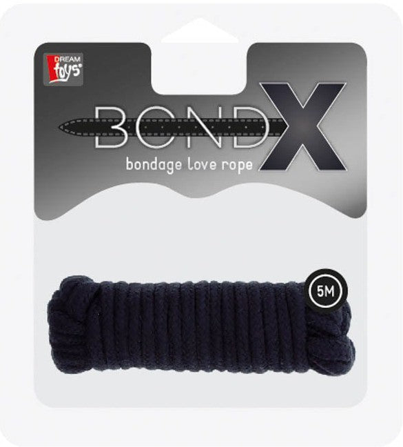 Corde Bondage Fine 5m Noir - BondX - Bondage & Attaches