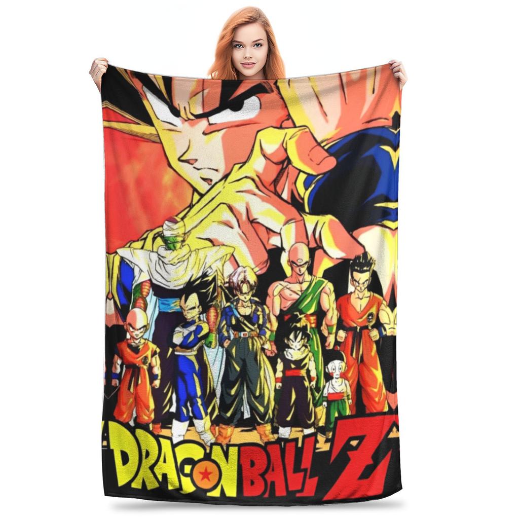 Dragon Ball Z Flannel Throw Blankets Japan Cartoon Blanket for Bedding Car Super Warm Bedspread