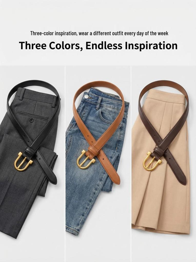 2026 Women's Versatile Korean Fashion Belt – Simple, Trendy, Casual Student Style