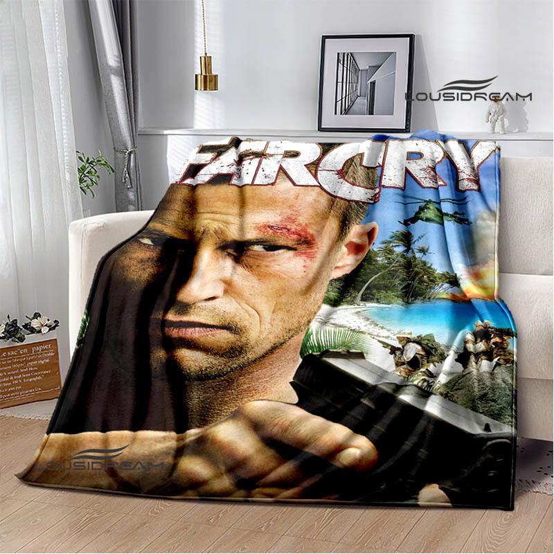3D Spel Farcry Cartoon bedden met print Flens Warme deken zachte en comfortabele deken picknickdekens verjaardagscadeau