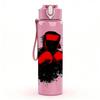 1PC Boxing Fighter Silhouette 750ml Color Plastic Sports Water Bottle Leakproof Flip Straw Lid Suitable for Sports Office Home Use