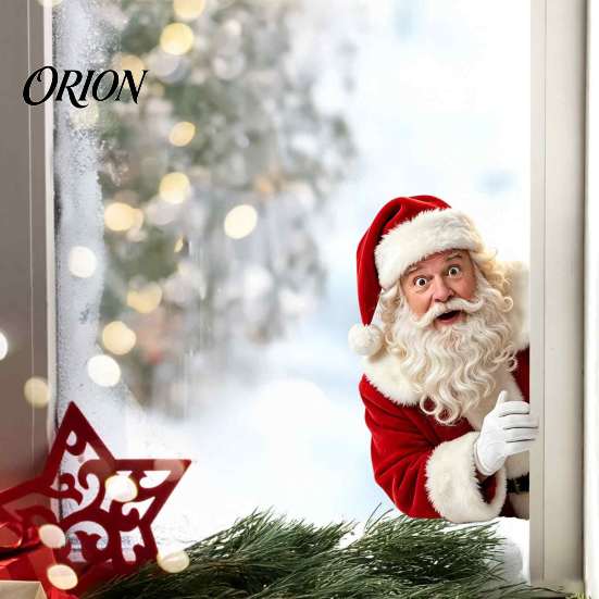 Xmas Window Clings Peeking Santa Claus Static Cling, No?Glue Christmas Sticker, Creative Holiday Gifts Reusable Glass Decal, Atmosphere Decor