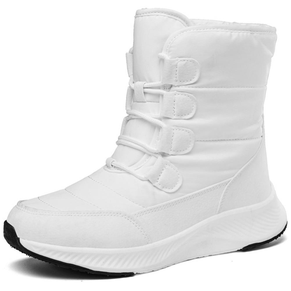 Mid Tube Front Zipper Cold Resistant and Warm Cotton Boots and Shoes