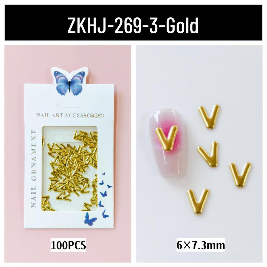 Nail Art Decorations: LOVE Letters, Hearts, Flowers, Metal Alloy Hollow Designs for DIY Journals