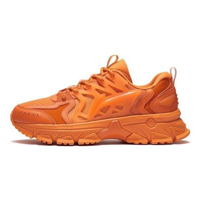 Lining Lingfeng Assorbimento degli Urti Rimbalzo Scarpe da Corsa Basse Sneakers da Uomo Ghiaccio-Arancio ARLS001-4