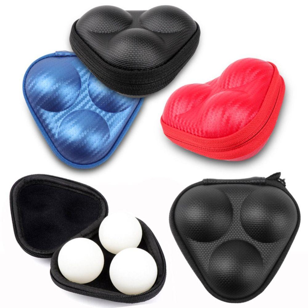 

Портативная сумка из искусственной кожи, красная, синяя, черная сумка для пинг-понга, жесткий ящик для хранения, водонепроницаемый чехол для мяча для настольного тенниса