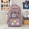 Schoolbag High Value Fresh Transparent Cute Girl Backpack Junior High School College Student Schoolbag Casual Versatile Travel Backpack