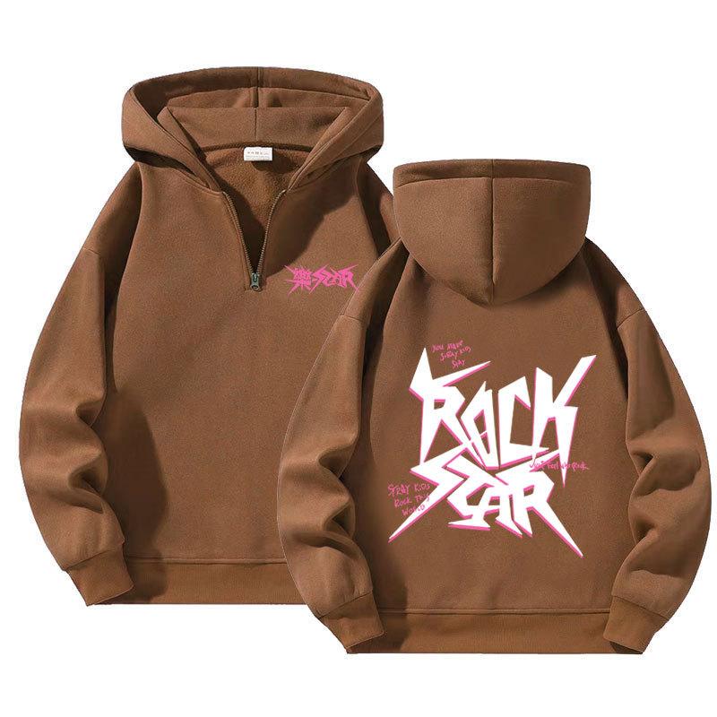 Reißverschluss-Hoodie für Männer und Frauen 1/4 Reißverschluss-Pullover Sweatshirt