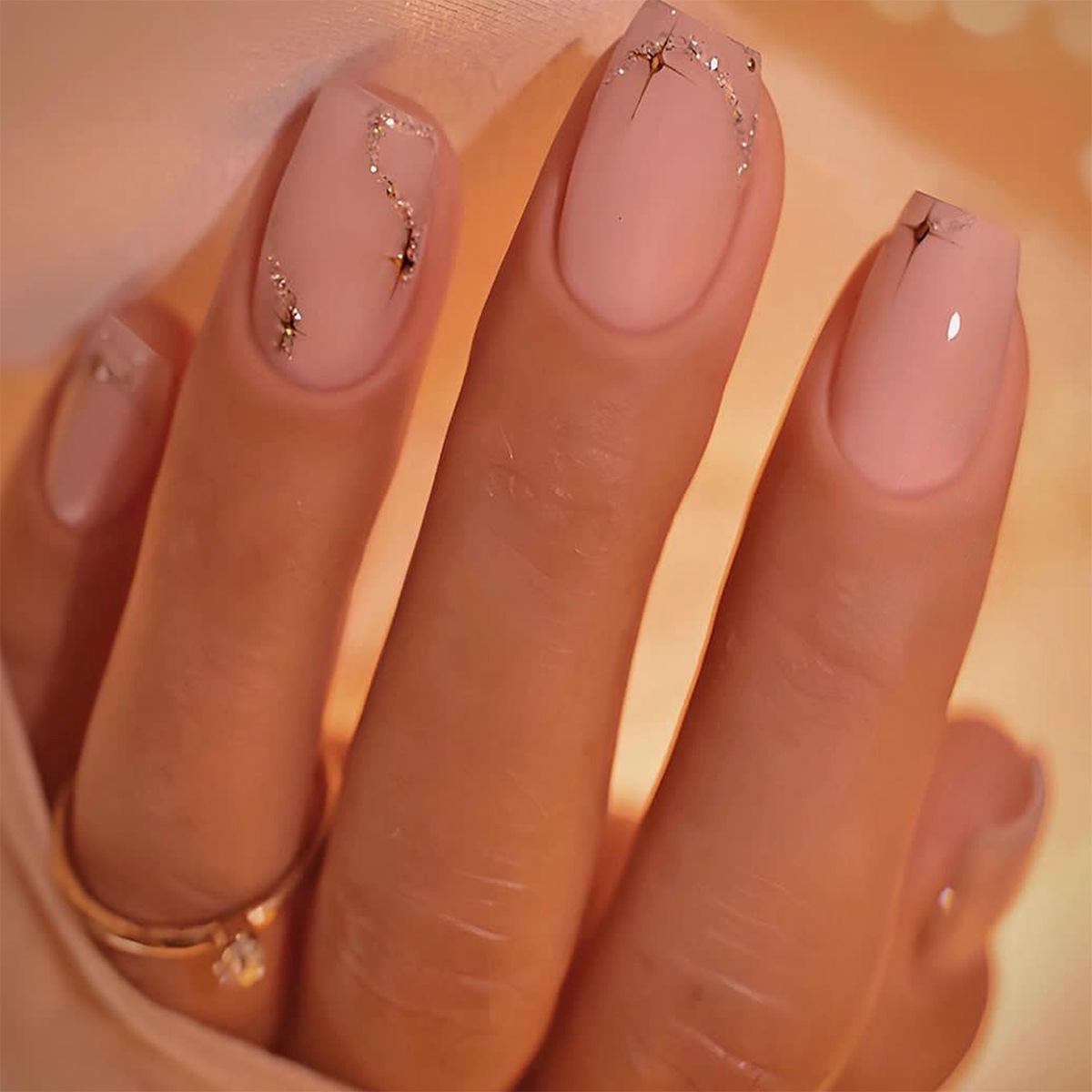 

Glitter Luxury Removable Wearable False Nails - New Cross-border Line Nail Art Tips