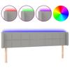 VidaXL LED Headboard Bedroom Furniture Double Bed Accessory Head of Bed Frame Interior Light Grey 3123258