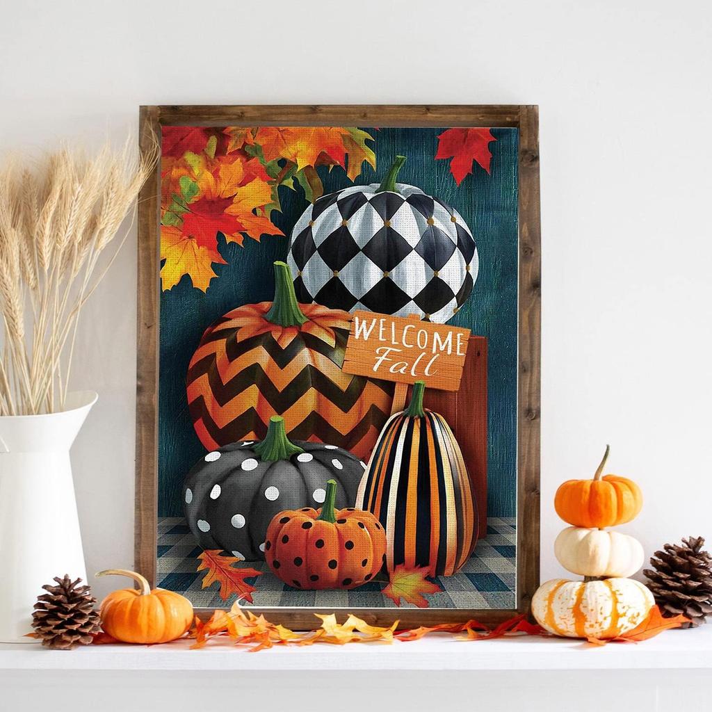 DIY Diamond Painting Pumpkin Cross Stitch Kit Mosaic Art Diamond Painting Full Circle/Square Diamond Home Decoration