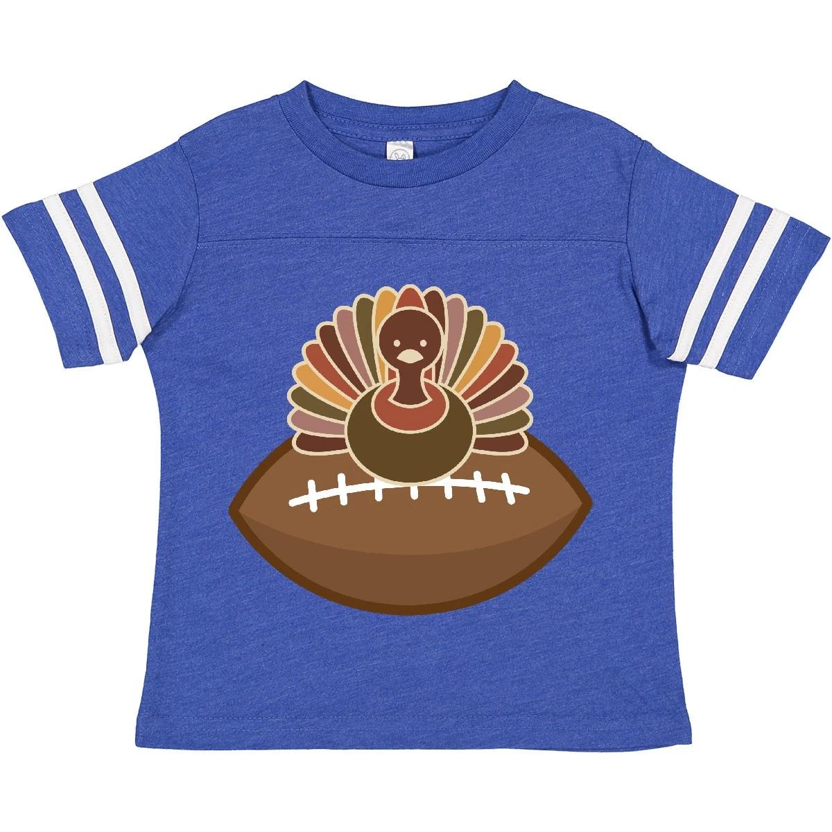 Inktastic Thanksgiving Football Turkey Toddler T-Shirt Child Preschooler Kid 110