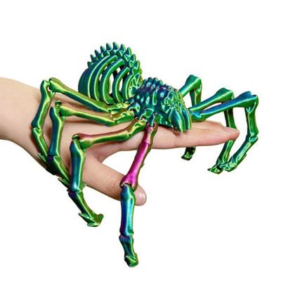 12CM 3D Printed Spider, Joint Movable And Retractable Toy Spider, Creative Ornament Spider Toy Halloween Decoration