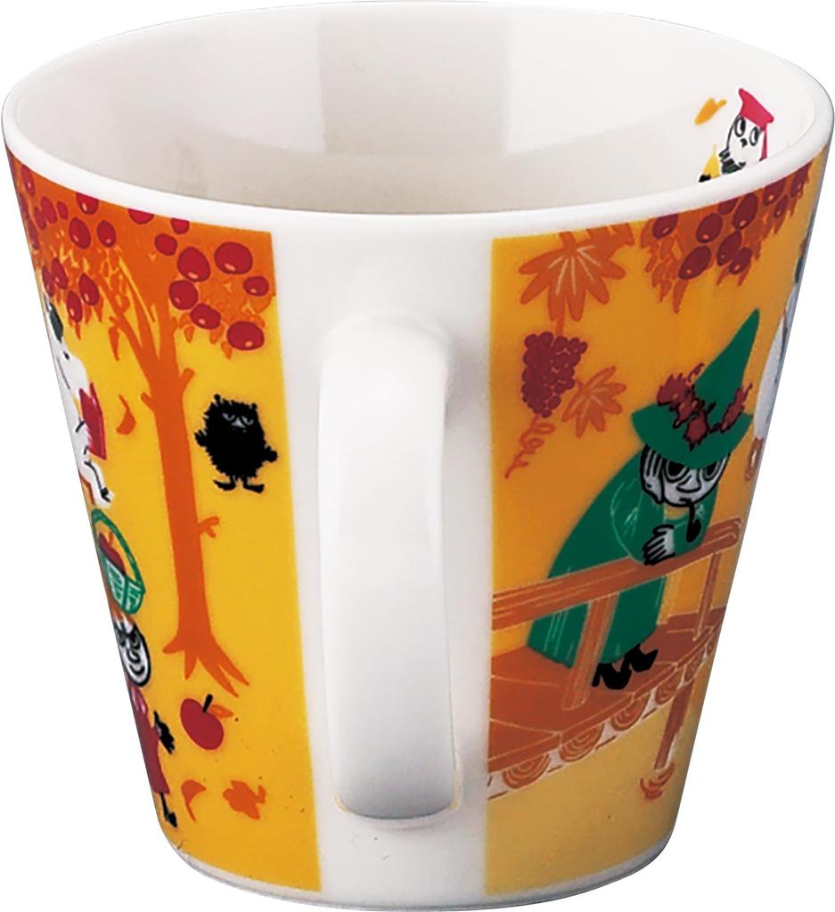 Yamaka Shoten MOOMIN "Four Seasons" Large Mug, 340ml, Diameter: Approx. 10 x 9cm, Autumn, Birthday Gift, Tableware, Made in Japan, Yellow, MM9603-11