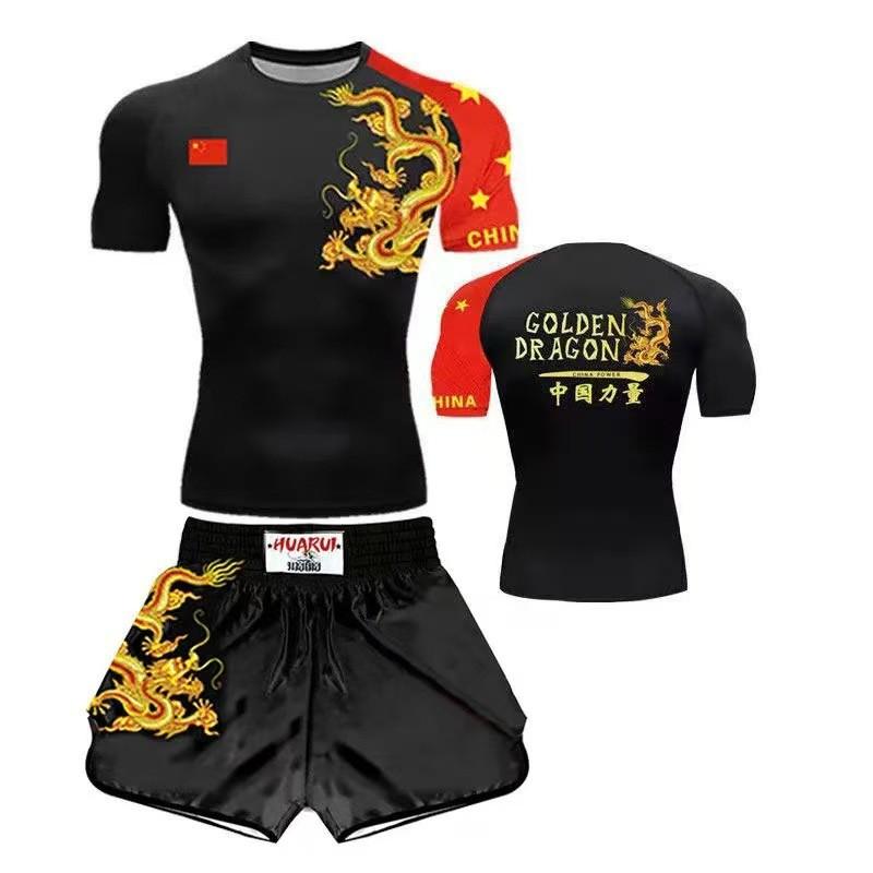 Uniforme da Allenamento Arti Marziali per Bambini Boxe Muay Thai MMA Sanda Pratica Stampa Personalizzata