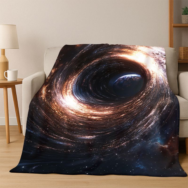 Univers Milchstraße Weltraum Sterne Galaxie Erde Flanelldecke Weiche Warme Überwurfdecke für Schlafzimmer Wohnzimmer Bett Reise Camping
