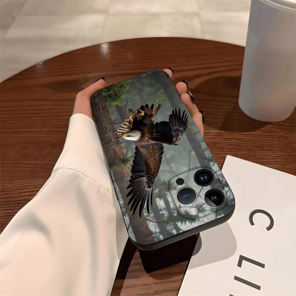 Eagle Cool Animal Phone Case For iPhone 17,16,15,14,13,12,11,Pro,Max,Plus Shockproof Cover iPhone17pro