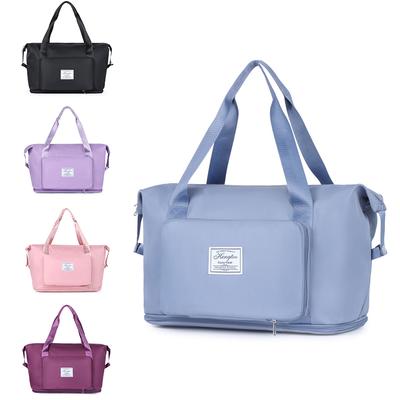 Mode Lässige Unisex Gepäcktasche Oxford Einfarbig Verschleißfest Wasserdicht Mehrere Taschen Große Kapazität Aufbewahrung Reisetasche
