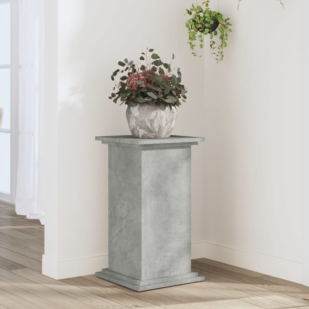 Plant Stand Concrete Grey 33 x 33 x 60 cm Wood Based Material