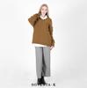 NOVENTA-K V-Neck Reverse Knit Caramel