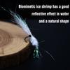 Reflective Ice Silk 8PCS Fly Fishing Hook Bait Lure for Trout Salmon and Bass