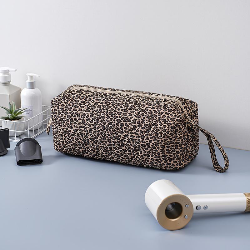 Large Capacity Hair Dryer Storage Bag, Quilted Portable Handheld Travel Case for Curling Iron, Multi-purpose Organizer Pouch KTB