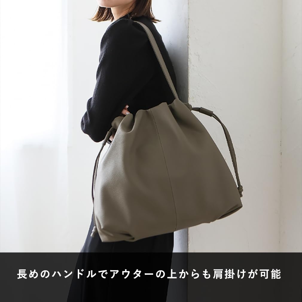 VITAFELICE Genuine Leather Tote Bag Women's One-Handle (sib-20060n) (Black)