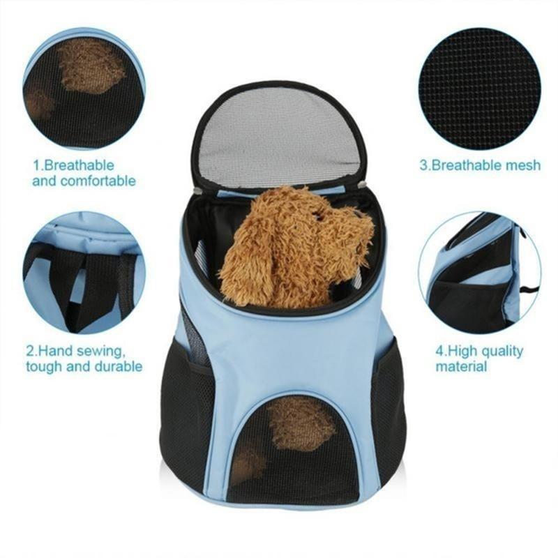 Faltbare Outdoor Tragbare Haustiertasche Atmungsaktives Netz Katzen- und Hunde Brust-Rucksack Brusttasche Haustierbedarf