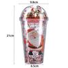 Plastic Christmas Micro Landscape Cup with Sequined Tumbler Drinkware Mug  Coffee Juice