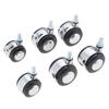 1pc Sliding Wheel Swivel Casters Furniture Plate Roller Trolley Sofa Chair Foot Hold With/without Brake 8mm/10mm Wear-resistant