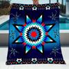 Soft Cozy Flannel Blanket Suitable for Boys Girls Contemporary Geometric Star Bedspread Machine Washable Bed Cover for Sofa