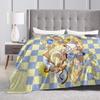 Reine Vanille Strickdecke Flanell Cookie Run Kingdom Warme Überwurfdecken für Bett Schlafzimmer Quilt