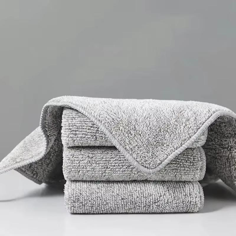 1Pc Household Japanese Style Thickened Absorbent Towel Thick Bamboo Charcoal Fiber Cloth Household Non Shedding Degreasing Towel