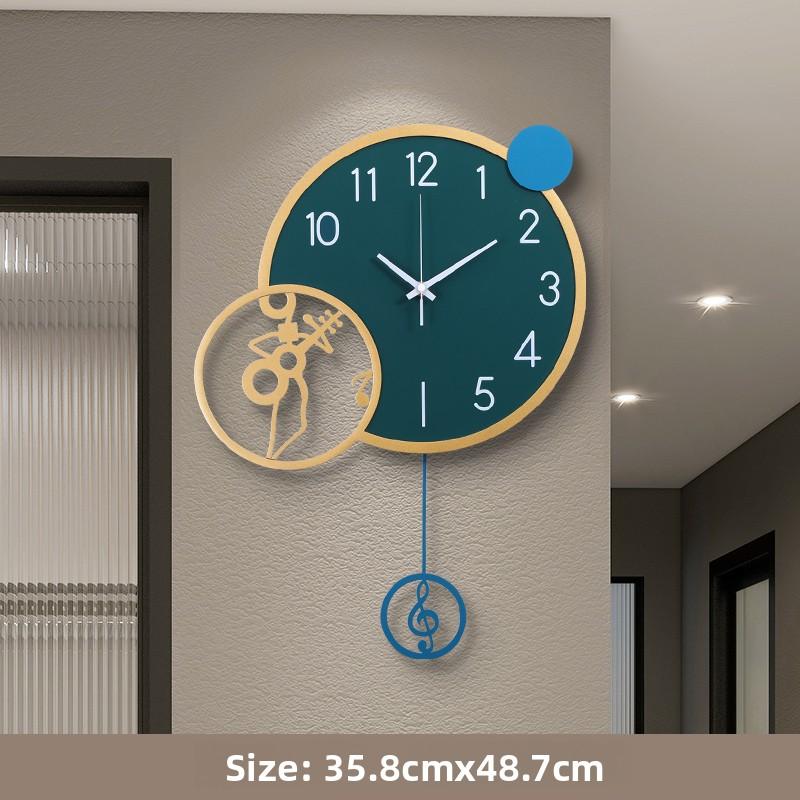 Wall Clock Living Room Light Luxury Creative Fashion Quartz Clock Modern Art Wall Hanging Non Punching Home Clock