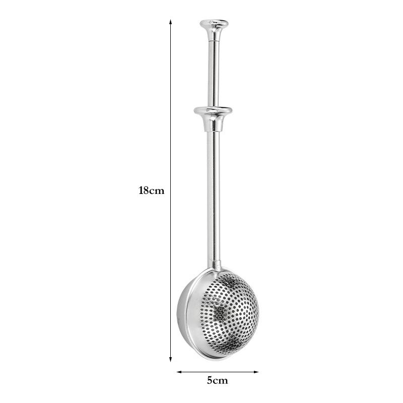 Tea Infuser Stainless Steel Tea Strainer Filter Mesh Tea Ball Sieve Long Handle Infuser for Brewing Puer Herbal Tea Accessories